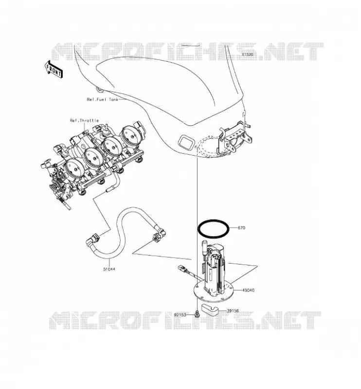 POMPE A ESSENCE Kawasaki MOTOS 636 2015 NINJA ZX-6R  ZX636EFF