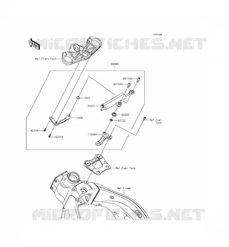 ACCESSOIRE (AMORTISSEUR DE DIRECTION) Kawasaki MOTOS 636 2015 NINJA ZX-6R  ZX636EFF