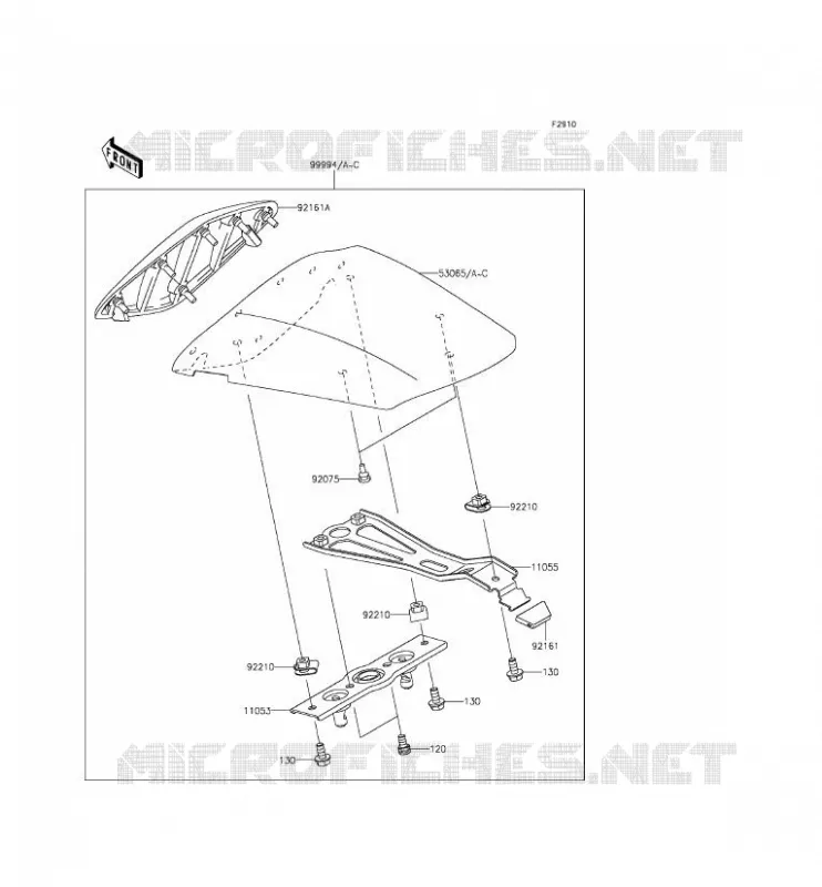 ACCESSOIRE (COUVRE SELLE) Kawasaki MOTOS 636 2015 NINJA ZX-6R  ZX636EFF