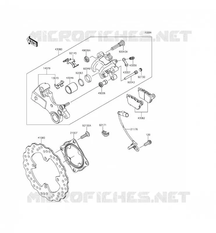 FREIN ARRIERE Kawasaki MOTOS 636 2013 NINJA ZX-6R ABS  ZX636FDF