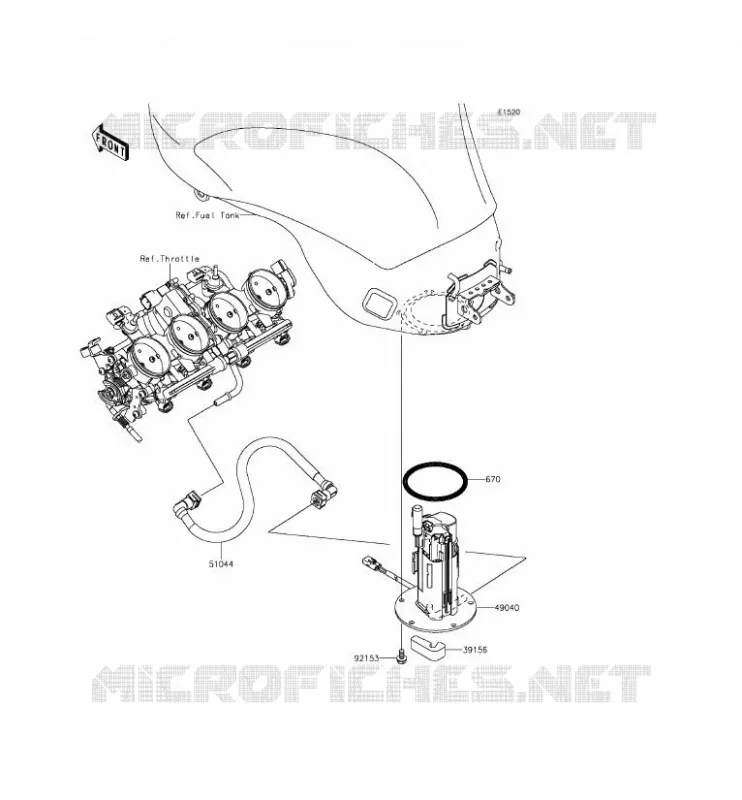 POMPE A ESSENCE Kawasaki MOTOS 636 2013 NINJA ZX-6R ABS  ZX636FDF