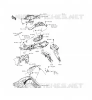 GARDE BOUE ARRI&Egrave;RE pour Kawasaki NINJA ZX-6R ABS 2013