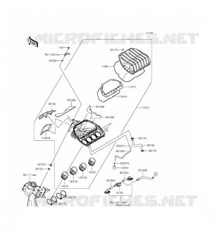 FILTRE A AIR Kawasaki MOTOS 636 2013 NINJA ZX-6R ABS  ZX636FDF