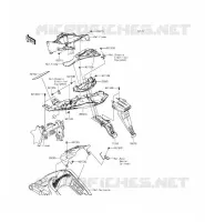 GARDE BOUE ARRI&Egrave;RE pour Kawasaki NINJA ZX-6R ABS 2014