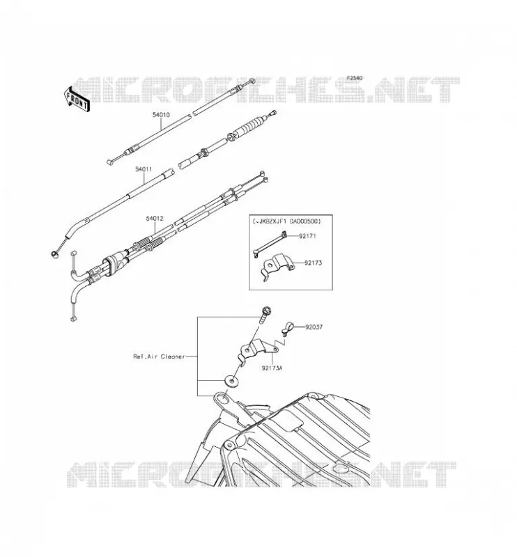 CABLES Kawasaki MOTOS 636 2014 NINJA ZX-6R ABS  ZX636FEF