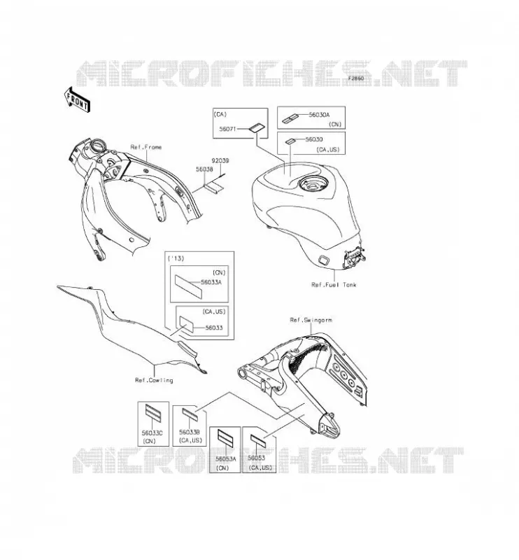 LABEL Kawasaki MOTOS 636 2014 NINJA ZX-6R ABS  ZX636FEF