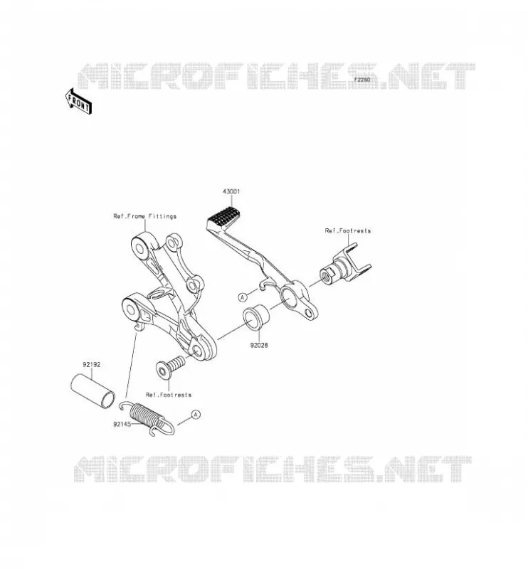 PEDALE DE FREIN/TORQUE LINK Kawasaki MOTOS 636 2014 NINJA ZX-6R ABS  ZX636FEF