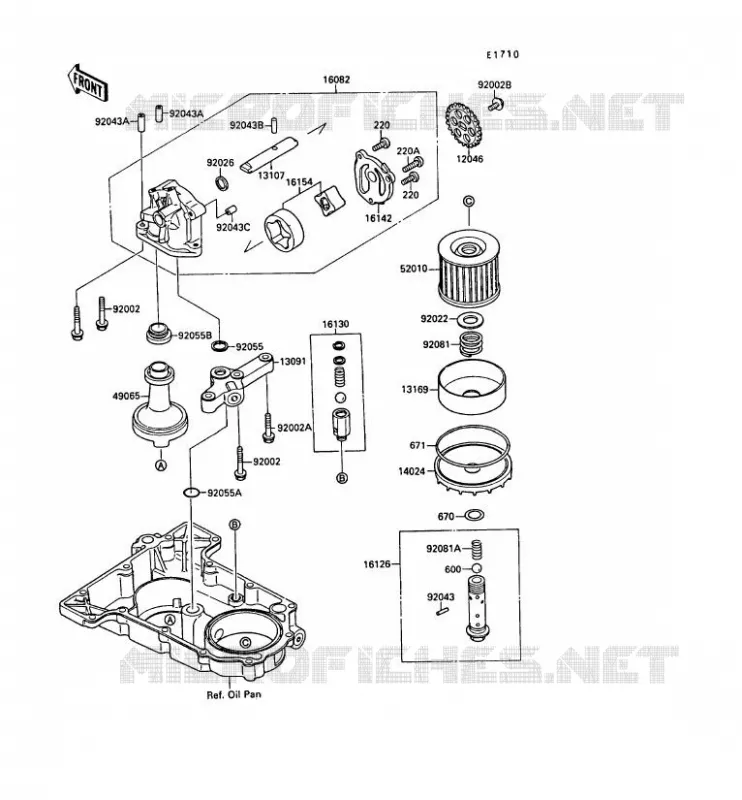 POMPE A HUILE Kawasaki MOTOS 750 1989 GPX750R  ZX750-F3
