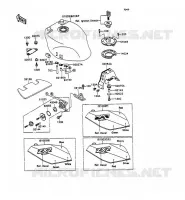 RESERVOIR CARBURANT pour Kawasaki ZXR750 1990