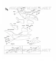 CACHE LAT&Eacute;RAL/GARDE CHAINE pour Kawasaki ZXR750 1991
