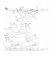 CACHE LAT&Eacute;RAL/GARDE CHAINE pour Kawasaki ZXR750 1991