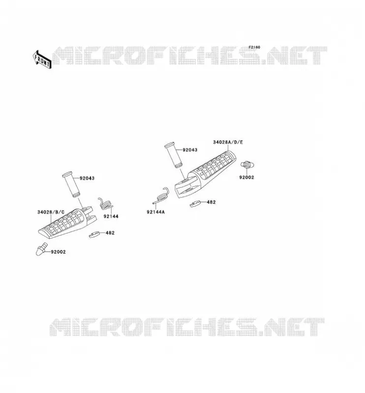 REPOSE PIED Kawasaki MOTOS 750 1992 ZXR750R  ZX750-K2