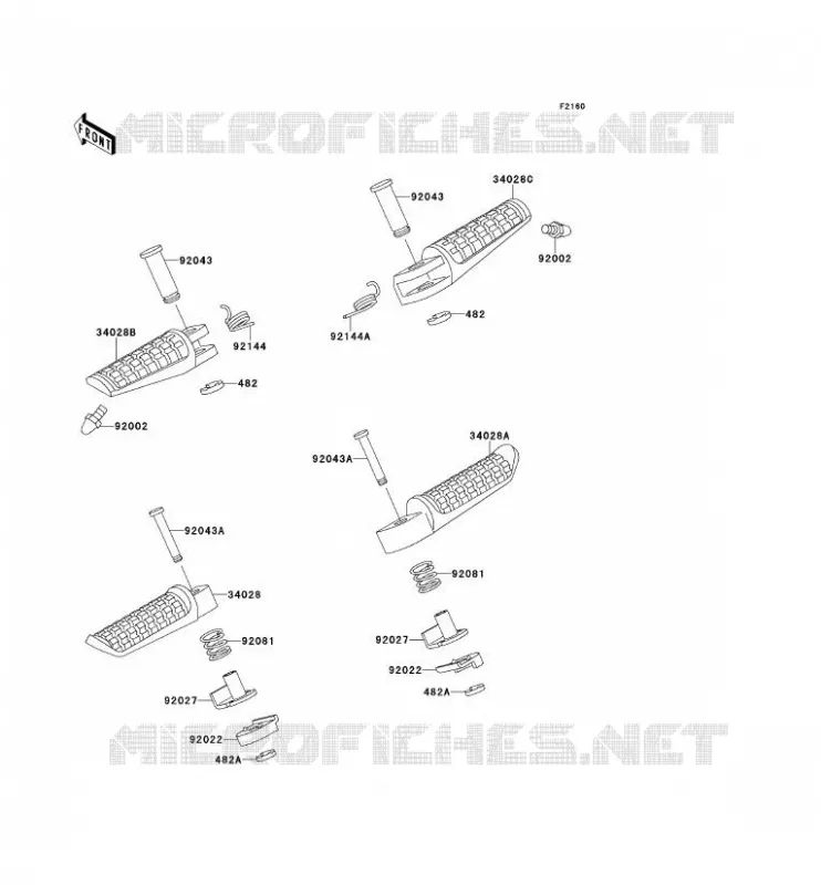 REPOSE PIED Kawasaki MOTOS 750 1995 ZXR750  ZX750-L3