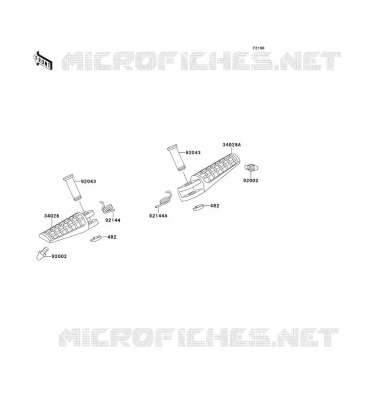 REPOSE PIED Kawasaki MOTOS 750 1993 ZXR750R  ZX750-M1