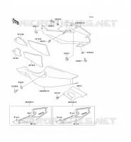 CACHE LAT&Eacute;RAL/GARDE CHAINE pour Kawasaki ZXR750R 1993