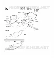 CACHE LAT&Eacute;RAL/GARDE CHAINE pour Kawasaki NINJA ZX-7R 1997