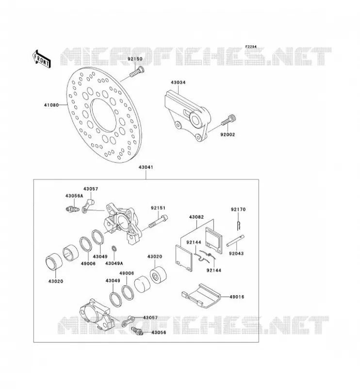 FREIN ARRIERE Kawasaki MOTOS 750 1998 NINJA ZX-7R  ZX750-P3