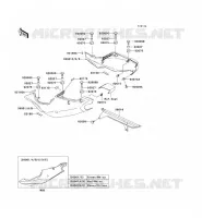 CACHE LAT&Eacute;RAL/GARDE CHAINE pour Kawasaki NINJA ZX-7R 1999