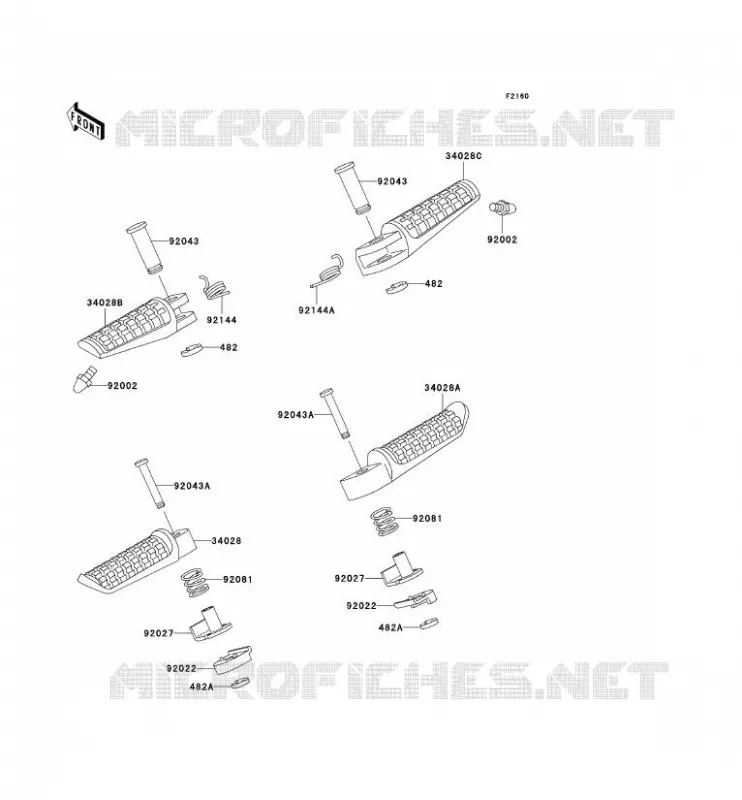 REPOSE PIED Kawasaki MOTOS 750 1999 NINJA ZX-7R  ZX750-P4