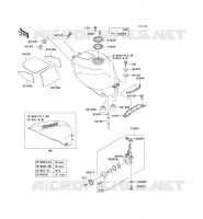 RESERVOIR CARBURANT pour Kawasaki NINJA ZX-7R 1999