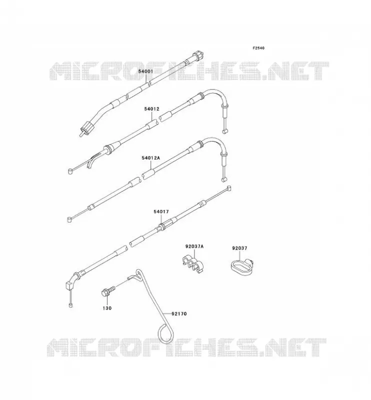 CABLES Kawasaki MOTOS 750 2000 NINJA ZX-7R  ZX750-P5