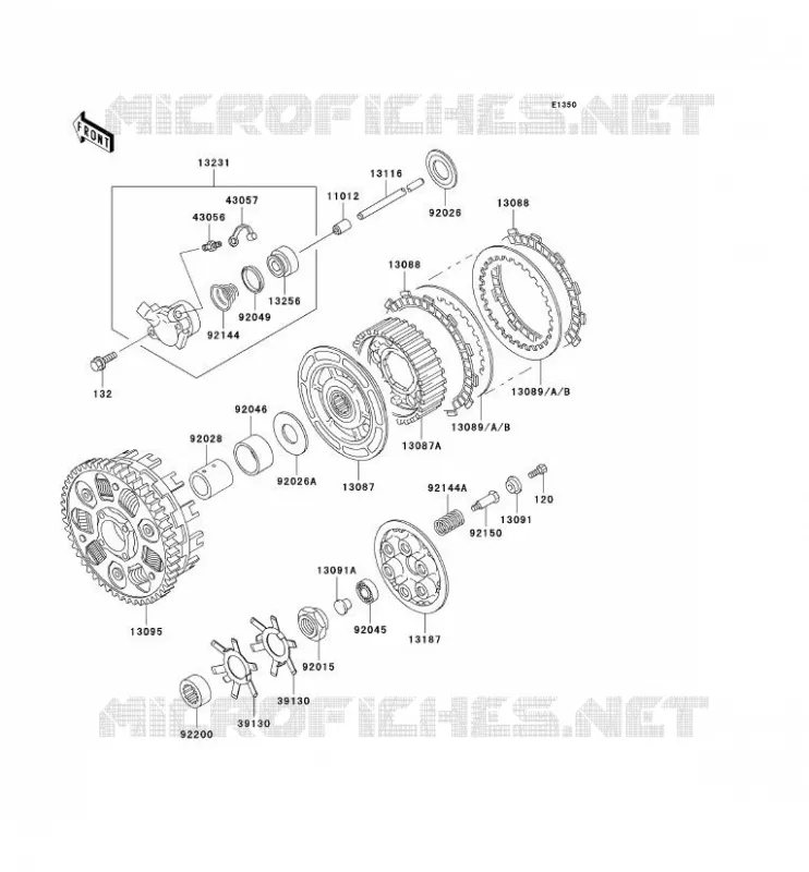 EMBRAYAGE Kawasaki MOTOS 750 2000 NINJA ZX-7R  ZX750-P5