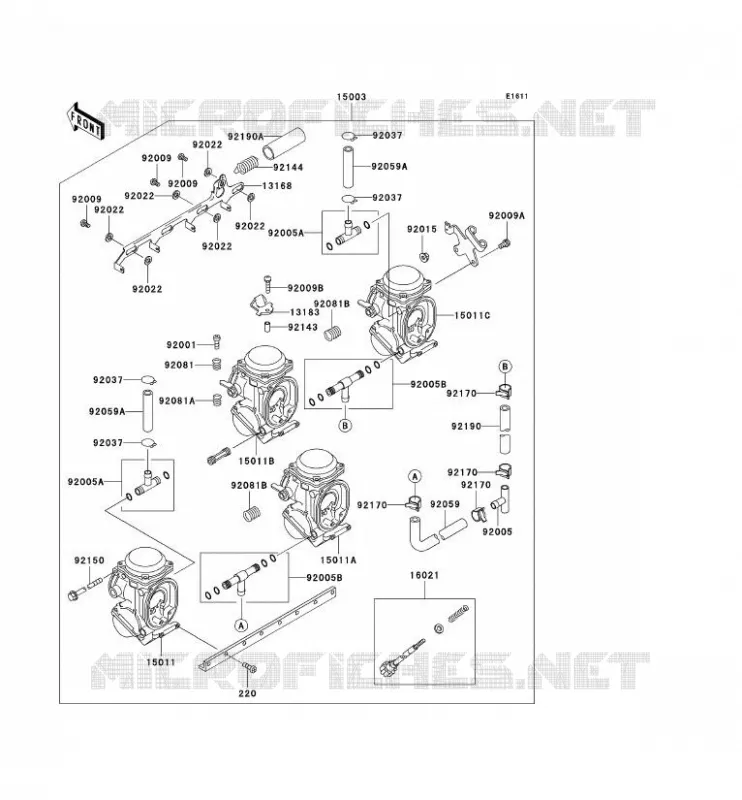 CARBURATEUR Kawasaki MOTOS 750 2000 NINJA ZX-7R  ZX750-P5