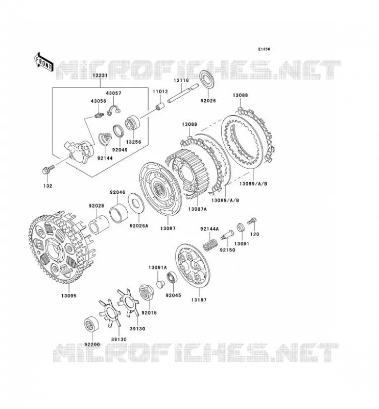 EMBRAYAGE Kawasaki MOTOS 750 2000 NINJA ZX-7R  ZX750-P5