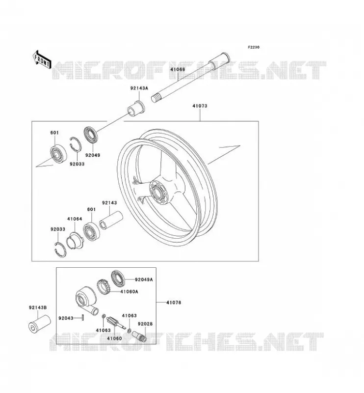 ROUE AVANT Kawasaki MOTOS 750 2000 NINJA ZX-7R  ZX750-P5