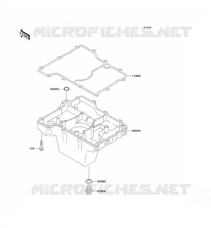 COUVERCLE RENIFLARD/CARTER D'HUILE Kawasaki MOTOS 750 2003 NINJA ZX-7R  ZX750-P8