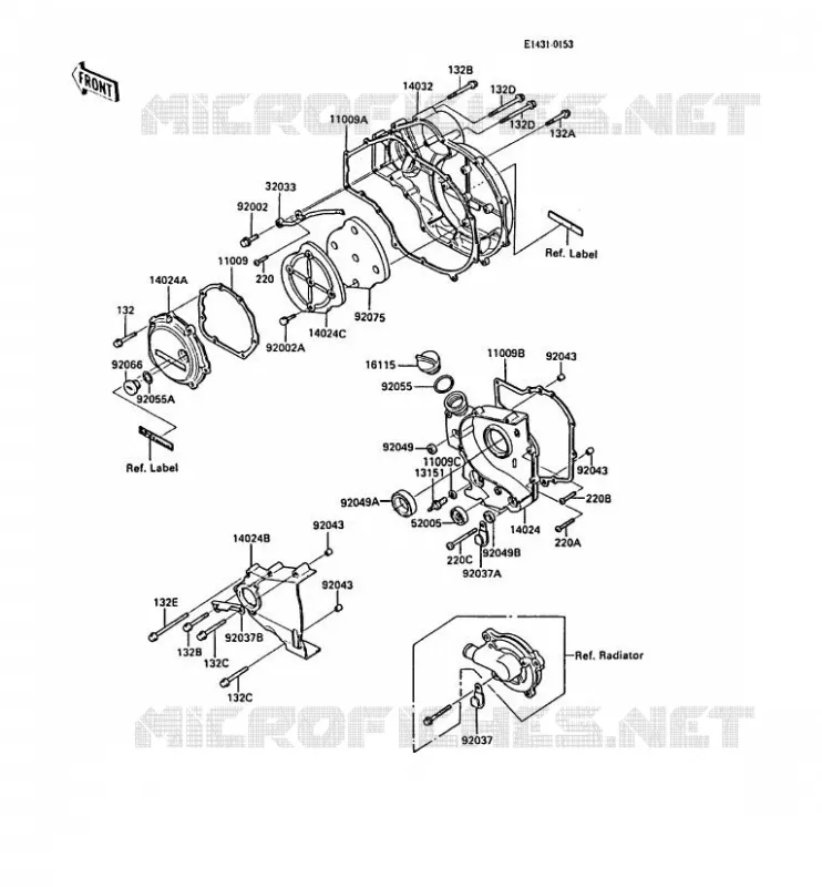 COUVERCLES MOTEUR Kawasaki MOTOS 900 1987 GPZ900R  ZX900-A4