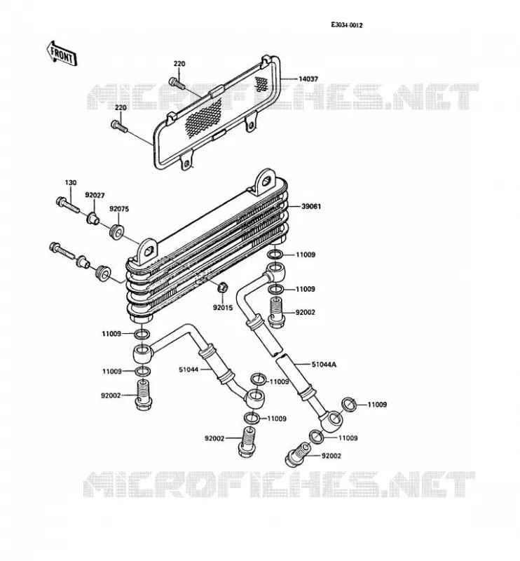 RADIATEUR D'HUILE Kawasaki MOTOS 900 1987 GPZ900R  ZX900-A4