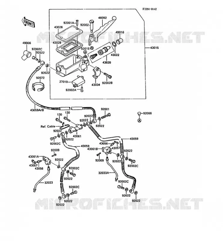 MAITRE CYLINDRE AV Kawasaki MOTOS 900 1988 GPZ900R  ZX900-A5
