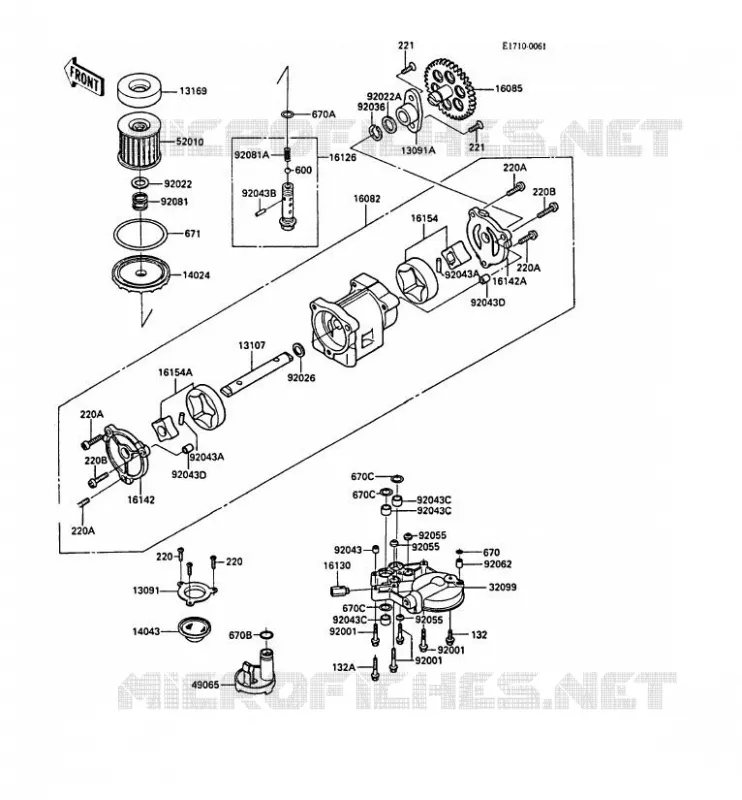 POMPE A HUILE Kawasaki MOTOS 900 1988 GPZ900R  ZX900-A5