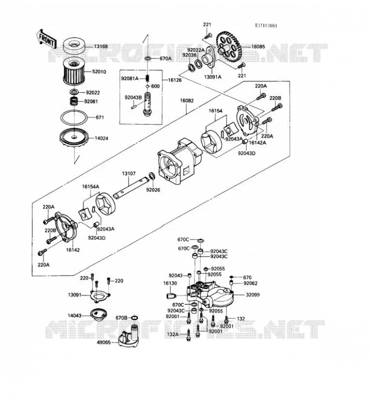 POMPE A HUILE Kawasaki MOTOS 900 1989 GPZ900R  ZX900-A6