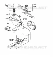 RESERVOIR CARBURANT pour Kawasaki GPZ900R 1990