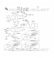 CACHE LAT&Eacute;RAL/GARDE CHAINE pour Kawasaki NINJA ZX-9R 1995