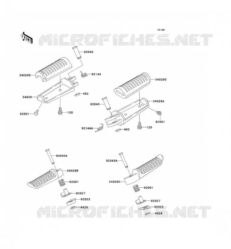 REPOSE PIED Kawasaki MOTOS 900 1996 NINJA ZX-9R  ZX900-B3