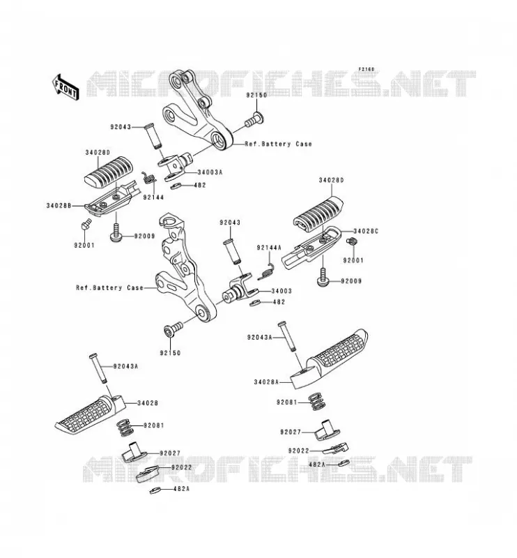 REPOSE PIED Kawasaki MOTOS 900 1998 NINJA ZX-9R  ZX900-C1