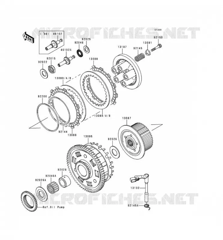 EMBRAYAGE Kawasaki MOTOS 900 1998 NINJA ZX-9R  ZX900-C1
