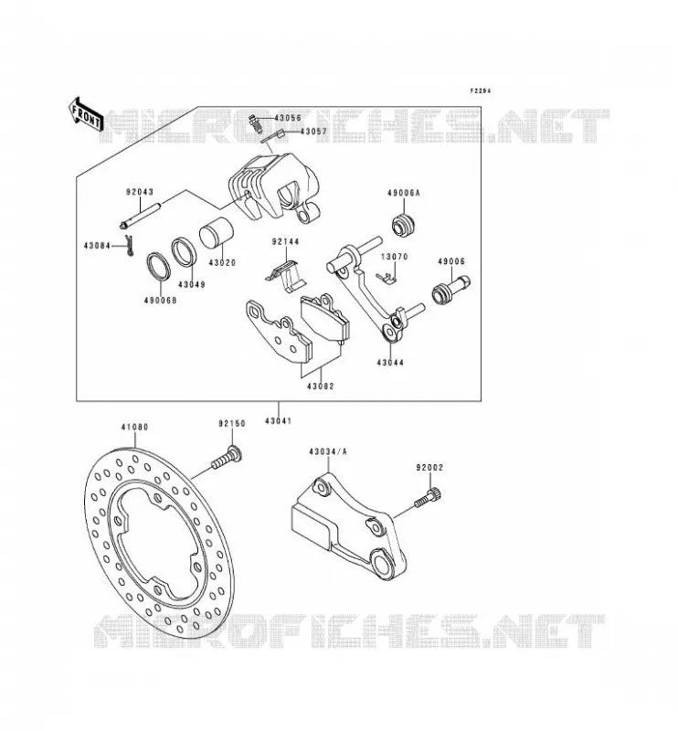 FREIN ARRIERE Kawasaki MOTOS 900 1998 NINJA ZX-9R  ZX900-C1
