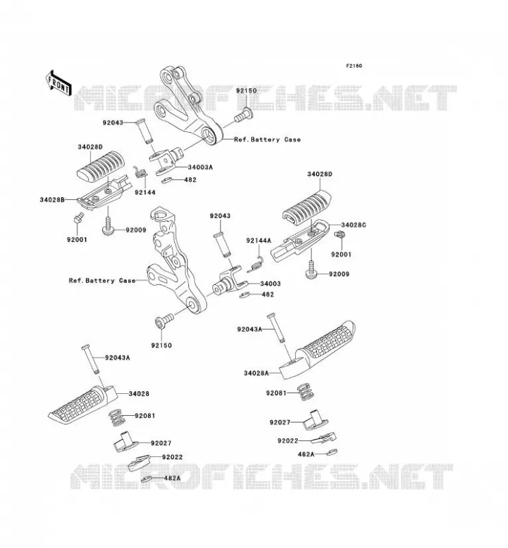 REPOSE PIED Kawasaki MOTOS 900 1999 NINJA ZX-9R  ZX900-C2