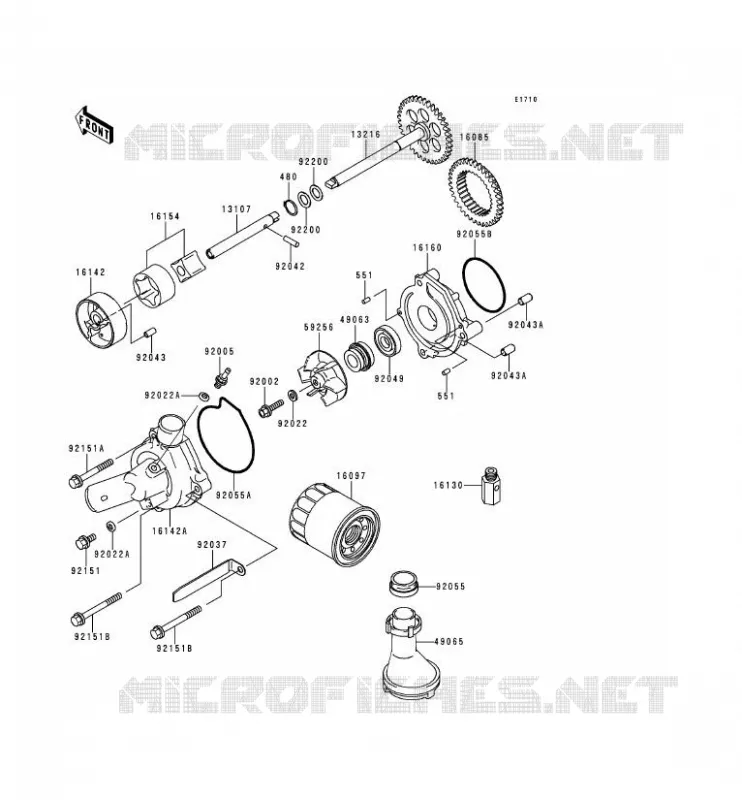 POMPE A HUILE Kawasaki MOTOS 900 1999 NINJA ZX-9R  ZX900-D2