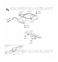 CACHE LAT&Eacute;RAL/GARDE CHAINE pour Kawasaki NINJA ZX-9R 1999
