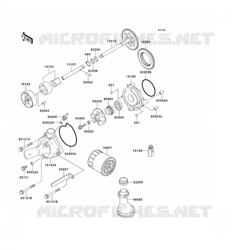 POMPE A HUILE Kawasaki MOTOS 900 2000 NINJA ZX-9R  ZX900-E1H