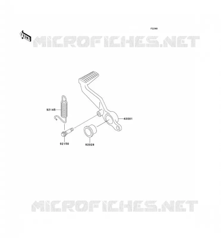 PEDALE DE FREIN Kawasaki MOTOS 900 2000 NINJA ZX-9R  ZX900-E1P