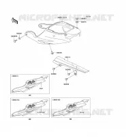 CACHE LAT&Eacute;RAL/GARDE CHAINE pour Kawasaki NINJA ZX-9R 2001