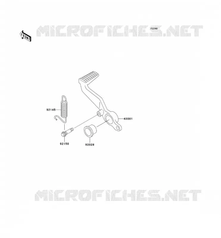 PEDALE DE FREIN Kawasaki MOTOS 900 2001 NINJA ZX-9R  ZX900-E2P