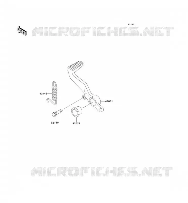 PEDALE DE FREIN Kawasaki MOTOS 900 2001 NINJA ZX-9R  ZX900-E2P