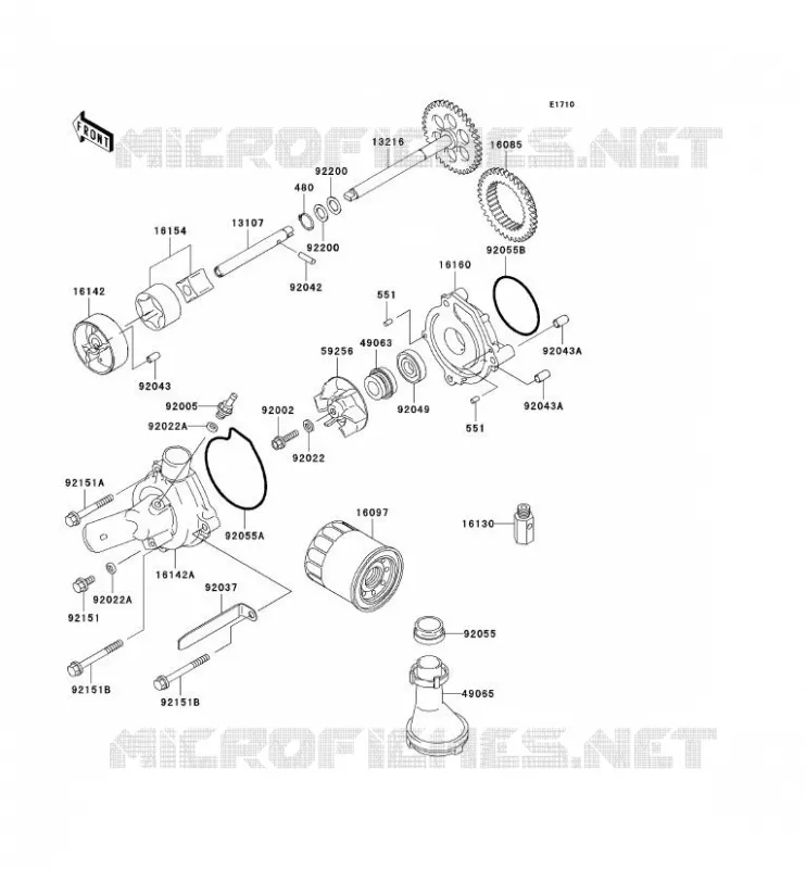 POMPE A HUILE Kawasaki MOTOS 900 2001 NINJA ZX-9R  ZX900-E2P